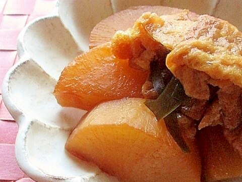 炊飯器で簡単！大根と油揚げのしみしみ煮